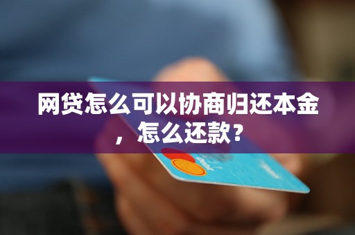 网贷怎么可以协商归还本金，怎么还款？