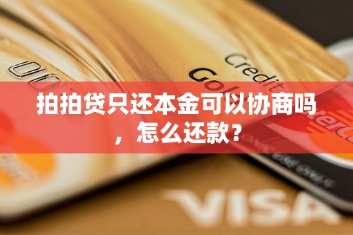 拍拍贷只还本金可以协商吗，怎么还款？