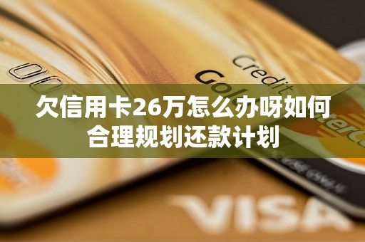 欠信用卡26万怎么办呀如何合理规划还款计划