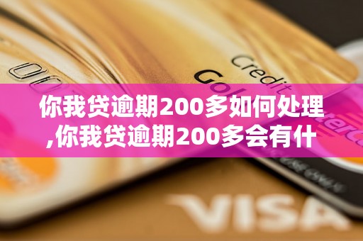 你我贷逾期200多如何处理,你我贷逾期200多会有什么后果