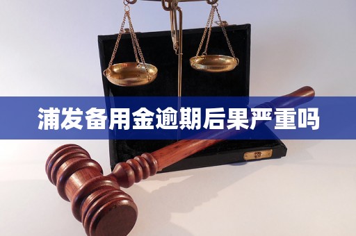 浦发备用金逾期后果严重吗