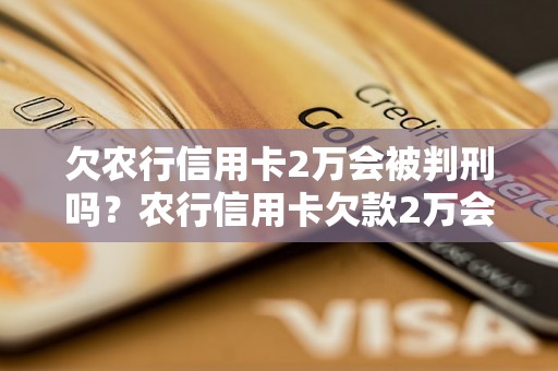 欠农行信用卡2万会被判刑吗？农行信用卡欠款2万会有什么后果？