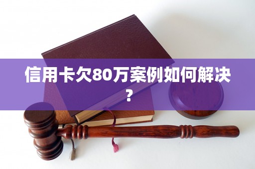 信用卡欠80万案例如何解决？