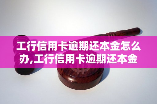 工行信用卡逾期还本金怎么办,工行信用卡逾期还本金的处理方法