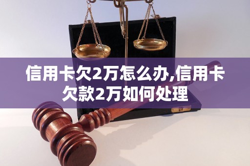 信用卡欠2万怎么办,信用卡欠款2万如何处理