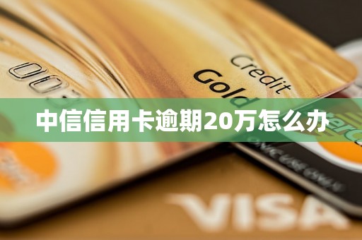 中信信用卡逾期20万怎么办