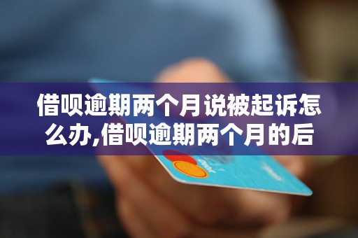 借呗逾期两个月说被起诉怎么办,借呗逾期两个月的后果及解决方法