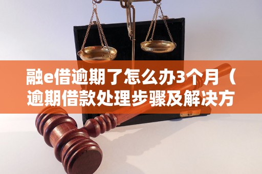 融e借逾期了怎么办3个月（逾期借款处理步骤及解决方案）