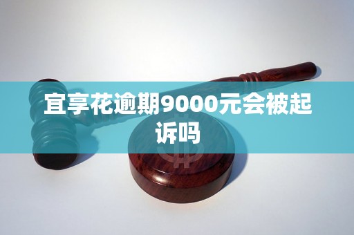 宜享花逾期9000元会被起诉吗