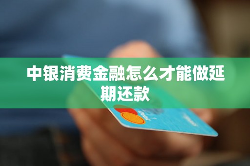 中银消费金融怎么才能做延期还款