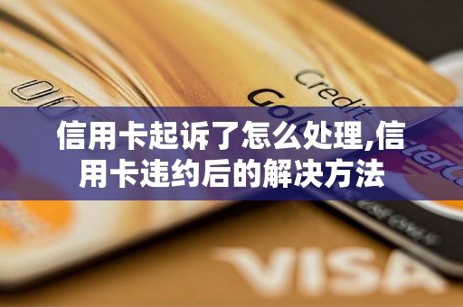 信用卡起诉了怎么处理,信用卡违约后的解决方法