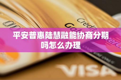 平安普惠陆慧融能协商分期吗怎么办理