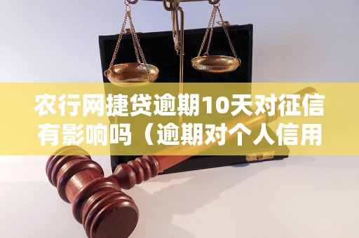 农行网捷贷逾期10天对征信有影响吗（逾期对个人信用评级的影响）