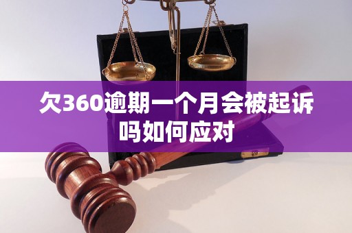 欠360逾期一个月会被起诉吗如何应对