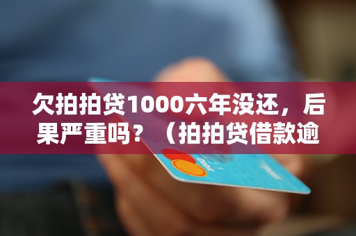 欠拍拍贷1000六年没还，后果严重吗？（拍拍贷借款逾期处理方式）