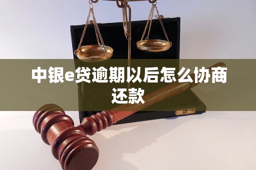 中银e贷逾期以后怎么协商还款