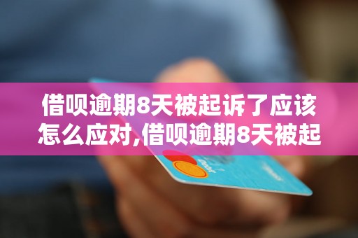 借呗逾期8天被起诉了应该怎么应对,借呗逾期8天被起诉后的解决方法