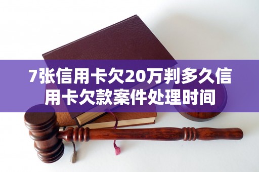 7张信用卡欠20万判多久信用卡欠款案件处理时间