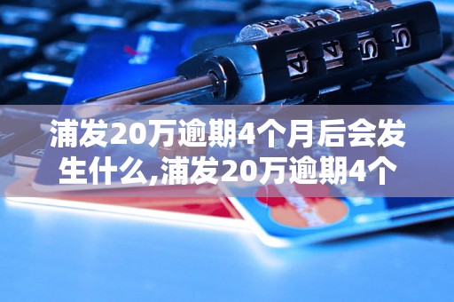 浦发20万逾期4个月后会发生什么,浦发20万逾期4个月的后果是什么