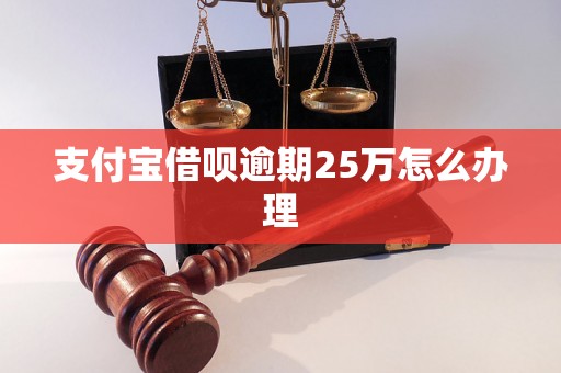 支付宝借呗逾期25万怎么办理