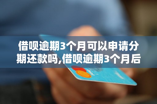 借呗逾期3个月可以申请分期还款吗,借呗逾期3个月后还款方式有哪些