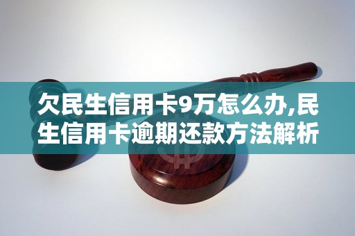 欠民生信用卡9万怎么办,民生信用卡逾期还款方法解析