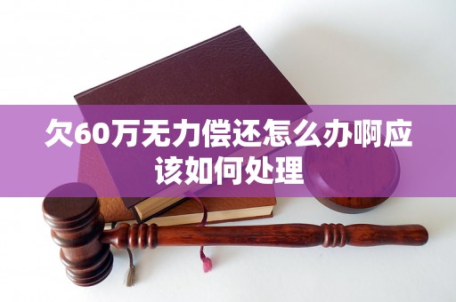 欠60万无力偿还怎么办啊应该如何处理