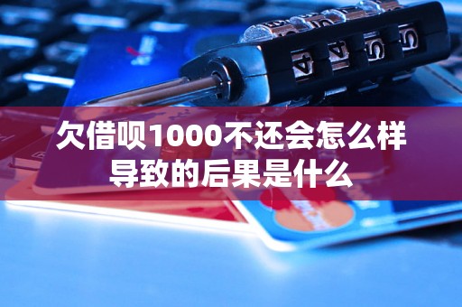 欠借呗1000不还会怎么样导致的后果是什么