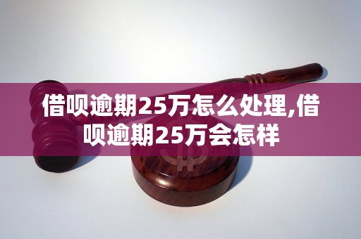 借呗逾期25万怎么处理,借呗逾期25万会怎样