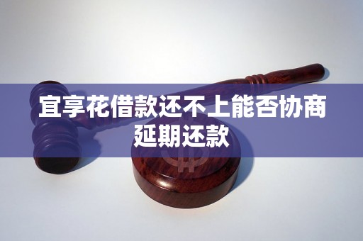 宜享花借款还不上能否协商延期还款