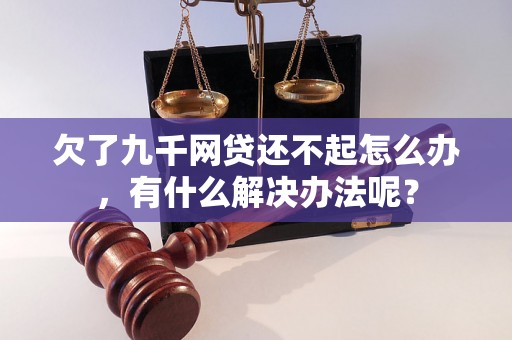 欠了九千网贷还不起怎么办，有什么解决办法呢？