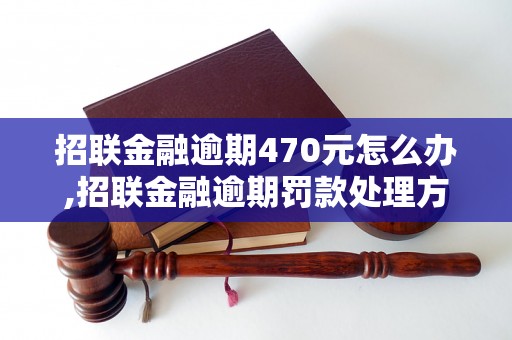 招联金融逾期470元怎么办,招联金融逾期罚款处理方式