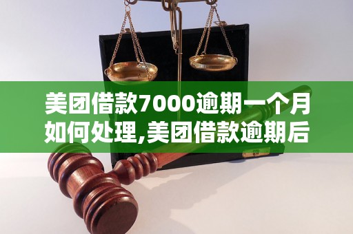 美团借款7000逾期一个月如何处理,美团借款逾期后果严重吗