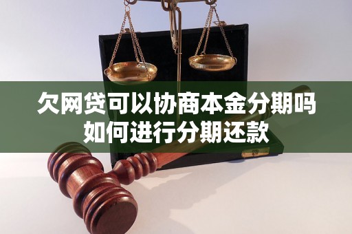 欠网贷可以协商本金分期吗如何进行分期还款