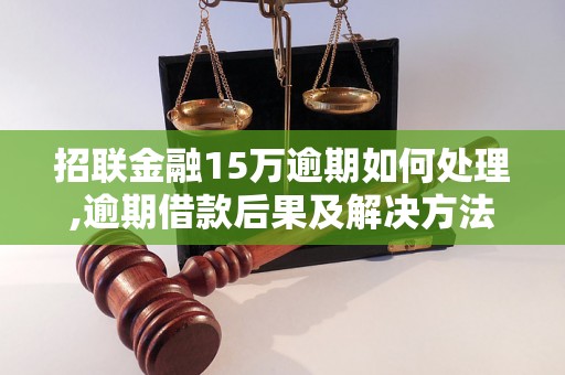 招联金融15万逾期如何处理,逾期借款后果及解决方法