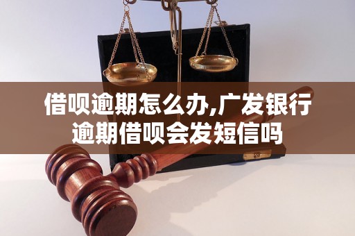 借呗逾期怎么办,广发银行逾期借呗会发短信吗