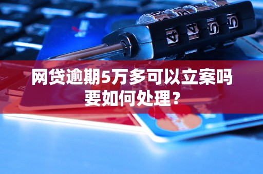 网贷逾期5万多可以立案吗要如何处理？