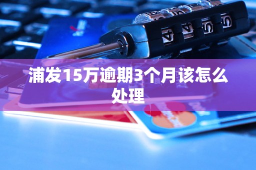 浦发15万逾期3个月该怎么处理