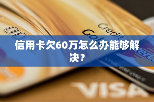 信用卡欠60万怎么办能够解决？