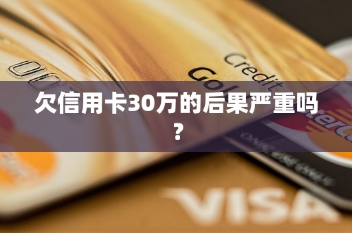 欠信用卡30万的后果严重吗？