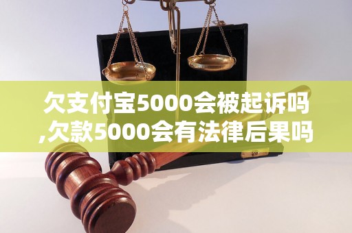 欠支付宝5000会被起诉吗,欠款5000会有法律后果吗