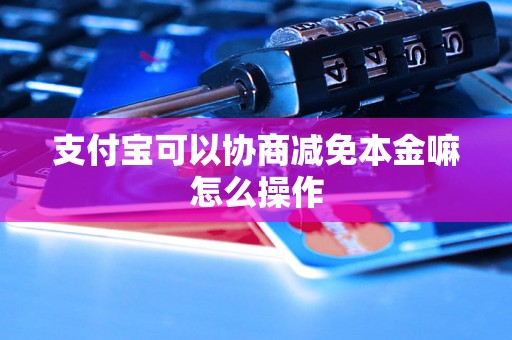 支付宝可以协商减免本金嘛怎么操作