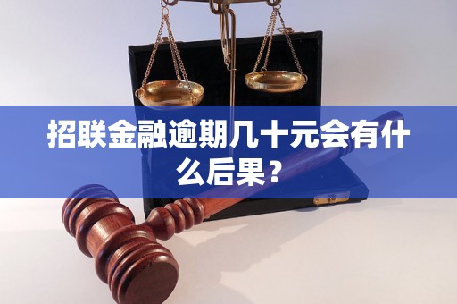 招联金融逾期几十元会有什么后果？