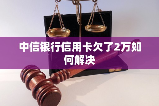 中信银行信用卡欠了2万如何解决