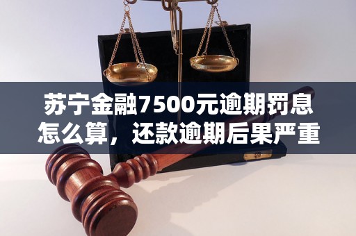 苏宁金融7500元逾期罚息怎么算，还款逾期后果严重吗