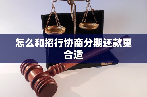 怎么和招行协商分期还款更合适