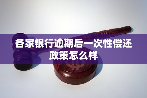 各家银行逾期后一次性偿还政策怎么样