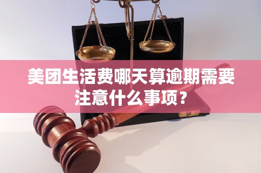 美团生活费哪天算逾期需要注意什么事项？