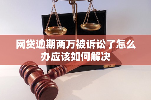 网贷逾期两万被诉讼了怎么办应该如何解决