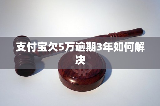 支付宝欠5万逾期3年如何解决